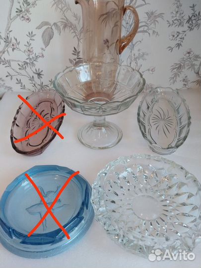 Посуда стекло цветное СССР