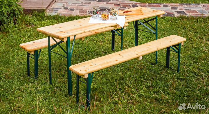Стол со скамейками в аренду