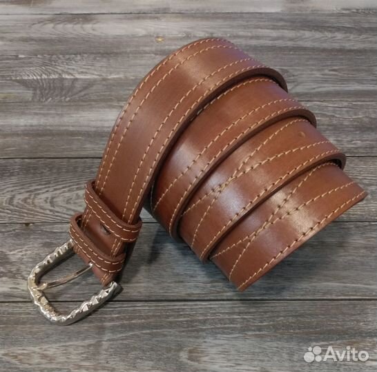 Ремень джинсовый стальная пряжка