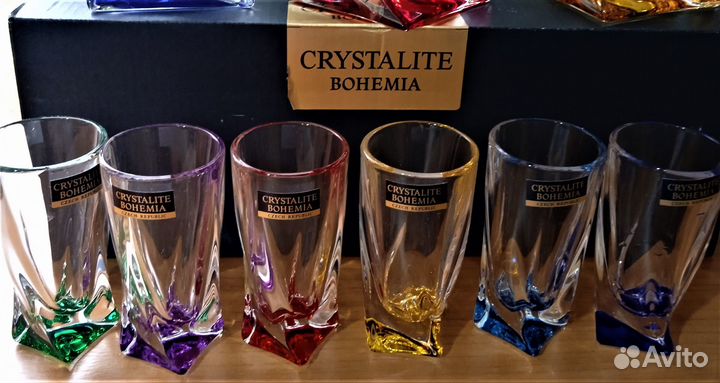 Набор стопок Квадро Ассорти.Богемия Чехия