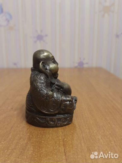 Статуэтка Нэцкэ Хотэй Будда Бронза