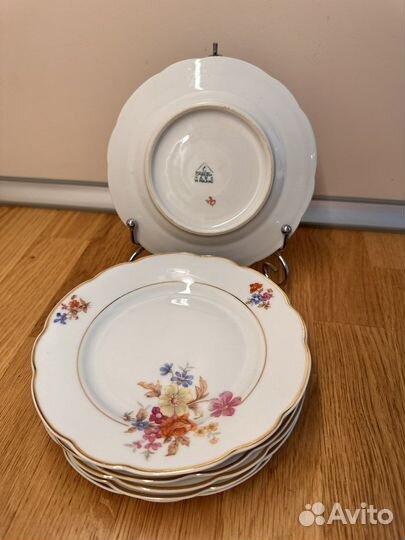 Блюдо, 2 тарелки и 6 блюдец, Cmielow, Польша