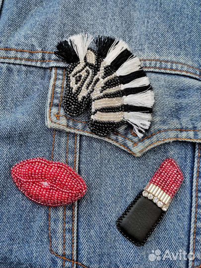 Брошь Зебра