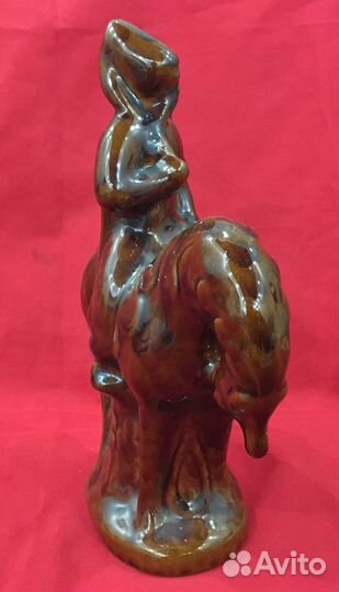 Статуэтка Майолика. Казак на коне. СССР