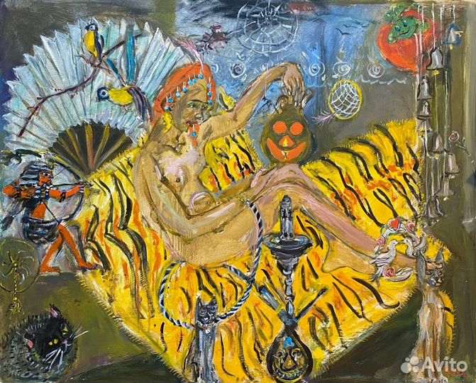 Конышева (Натта) Н.И.(1935-2022) Дама с кальяном