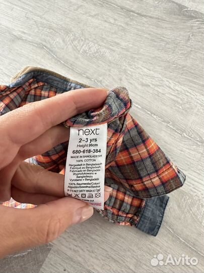 Рубашка в клетку детская