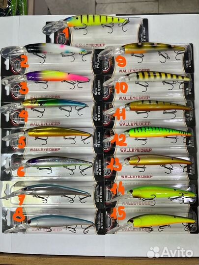 Воблеры для троллинга Bandit Deep Walleye реплика