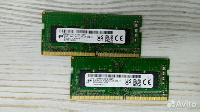 Оперативная память Micron 16gb DDR4 SoDimm 3200MHz