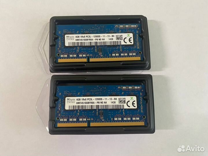 Оперативная память sodimm Hynix ddr3l 4 гб x2