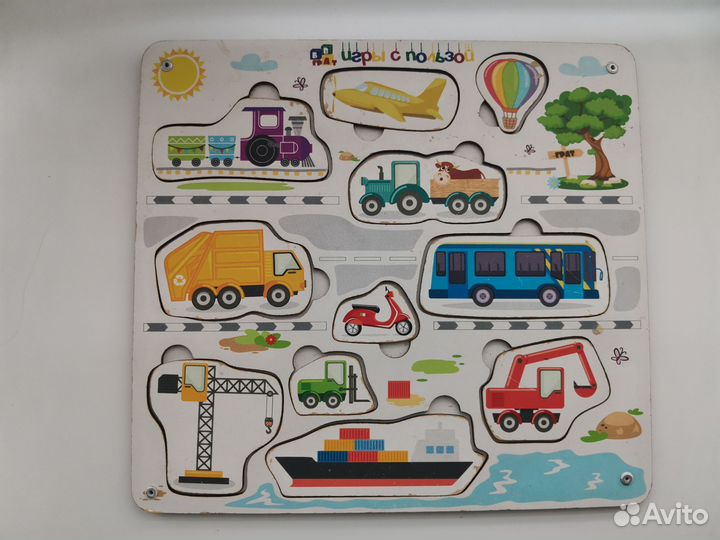 Развивающие игрушки, сортер, вкладыши пазлы