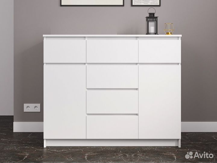 Белая тумба Комод под телевизор Современный стиль