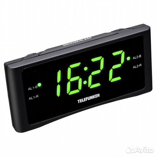 Радиочасы telefunken TF-1712 с будильником черный