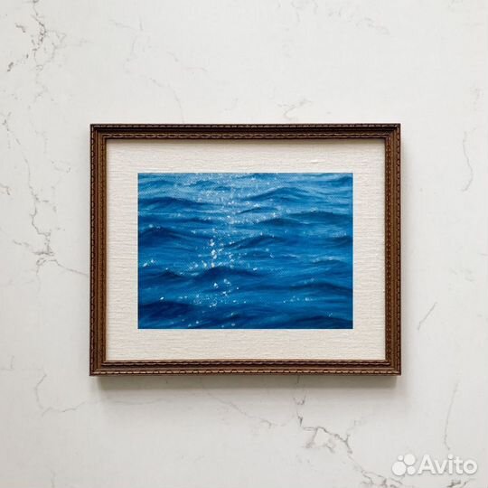 Картина маслом этюд. Морской пейзаж