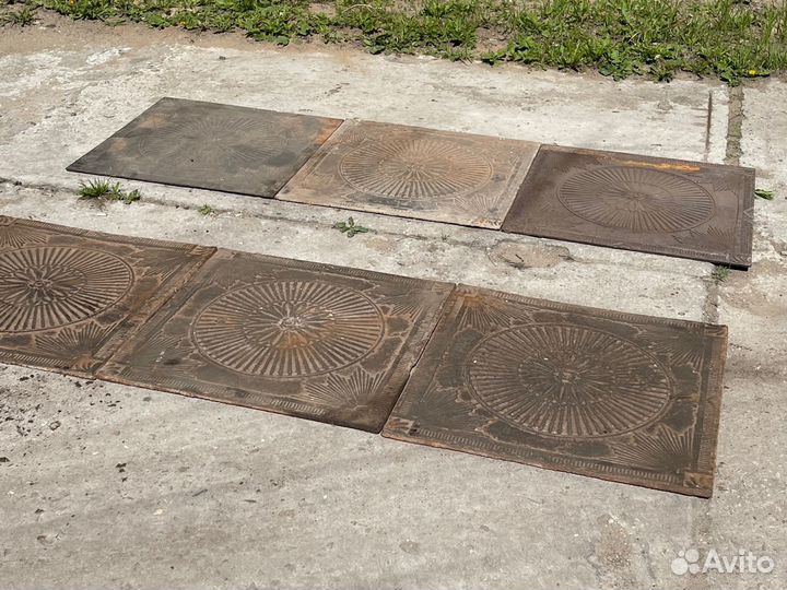 Чугунная плитка, чугунные антикварные полы