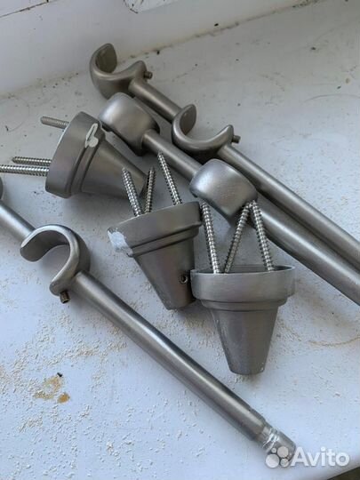 Карниз для штор металлический двухрядный настенный