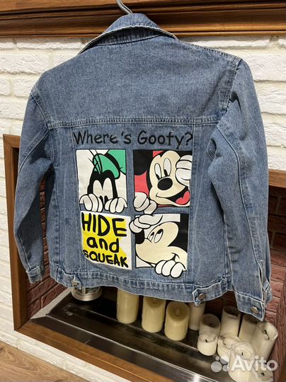 Джинсовая куртка для девочки 140