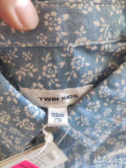 Джинсовые рубашки Ю. Корея, 120, 130 см