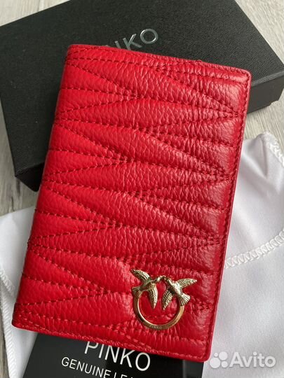 Обложка на паспорт Pinko женская красная кожаная