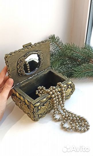 Новая шкатулка ручной работы для украшений