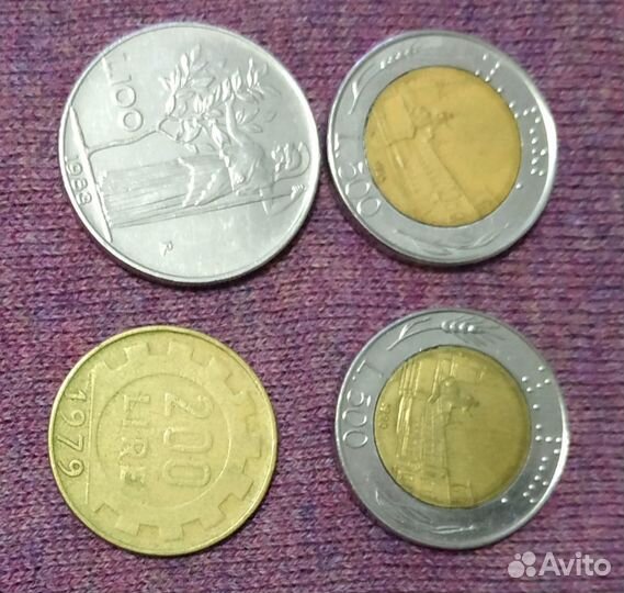 Монеты, банкноты Италии,Франции, Испании,Болгарии