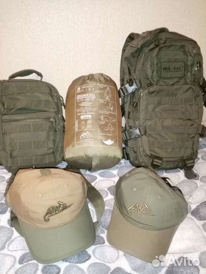 Тактические. Рюкзак, сумка, спальник-пончо, кепка