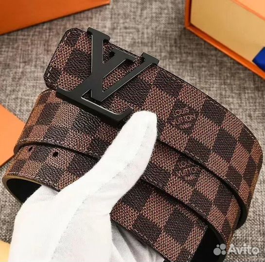 Louis vuitton ремень кожаный бляха