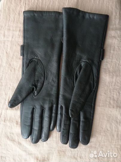 Перчатки н/кожа, горький шоколад, р. 6,5