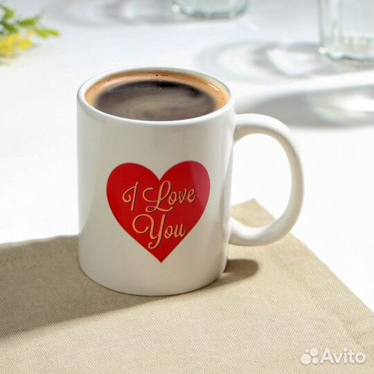 Кружка-хамелеон керамическая Доляна «Сердце», 350