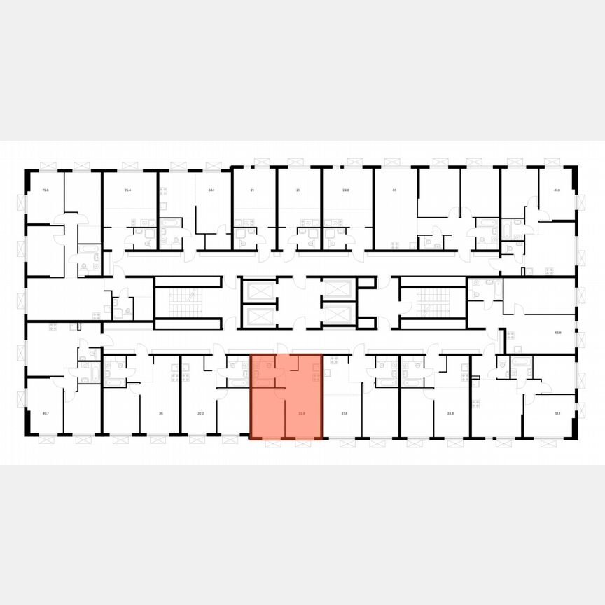1-к. квартира, 33,9 м², 7/24 эт.