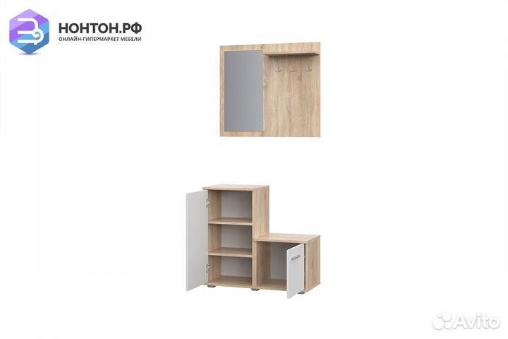 Прихожая FUN дуб сонома / белая