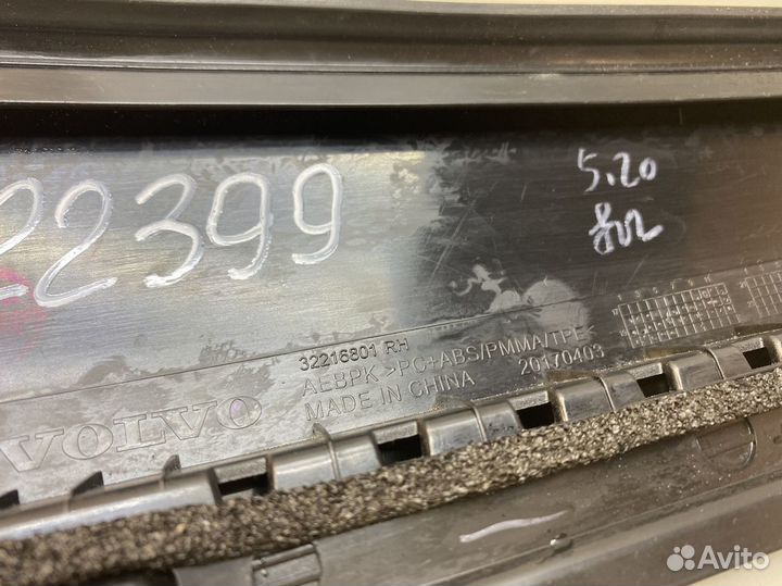 Накладка двери задней правой Volvo XC60 2017+