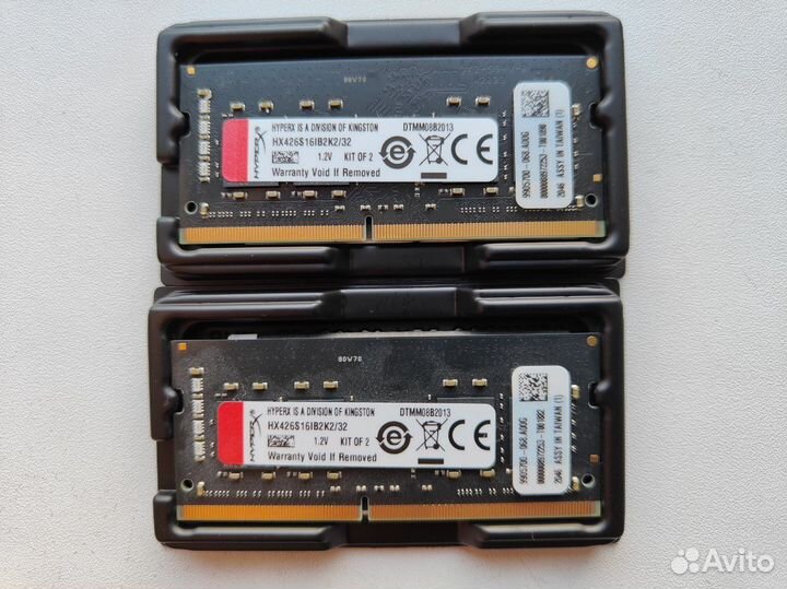 Память sodimm Kingston Hyper X HX426S16IB2K2/32