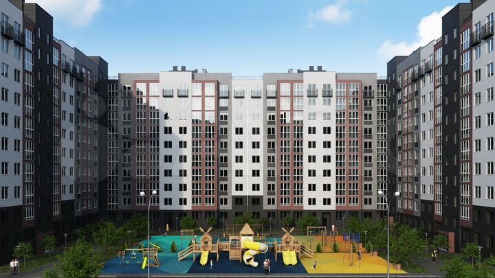 2-к. квартира, 61,2 м², 2/10 эт.