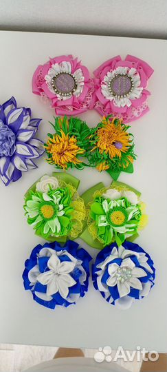 Резинки для волос ручной работы бантики