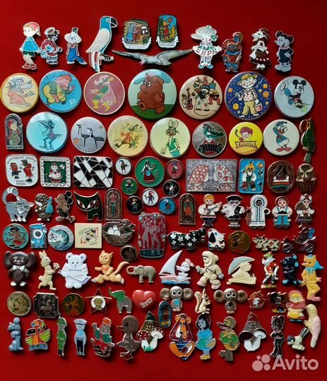 Набор детских значков. 143 знака. Без повторов