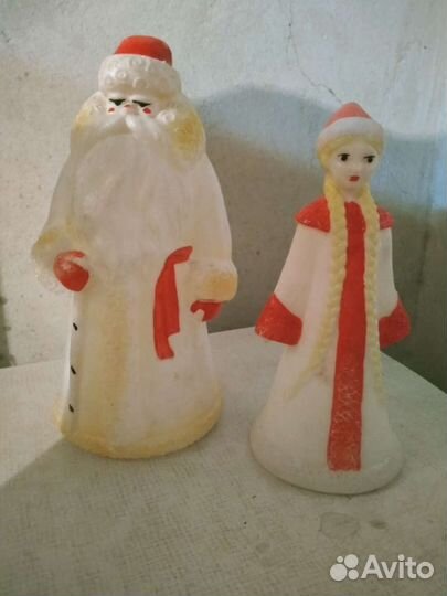 Дед мороз и Снегурочка игрушки СССР