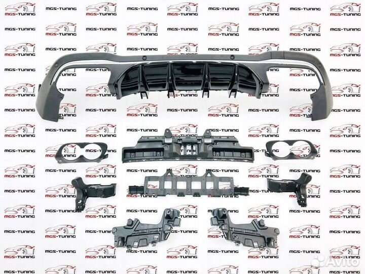 Диффузор Mercedes glс х253 43 AMG хром