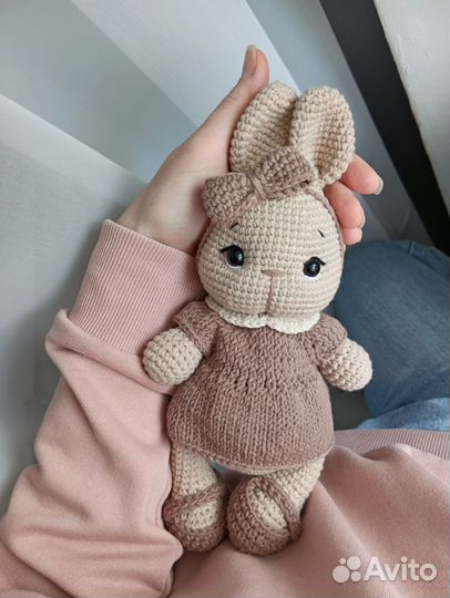 Мягкая игрушка заяц ручной работы