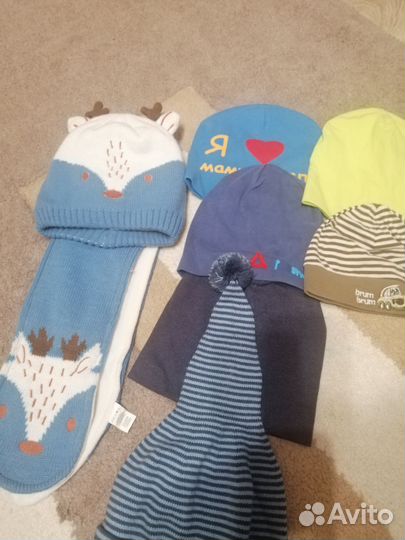 Шапки для мальчика 4-6 лет
