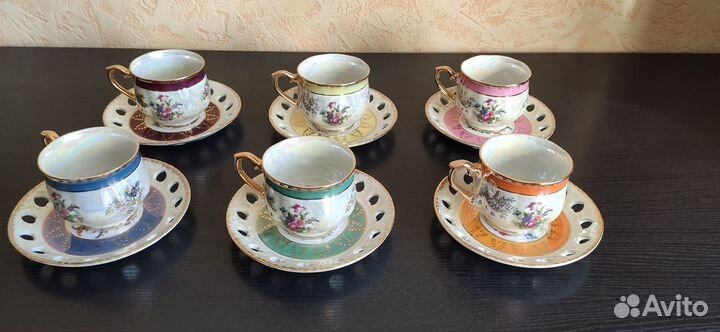 Японский чайный сервиз 6 персон. Редкий/винтажный