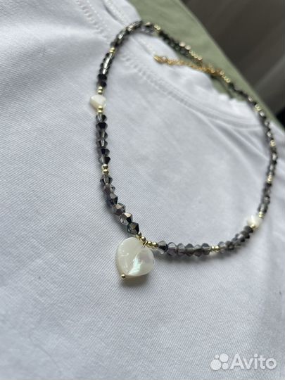 Колье чокер из натурального камня