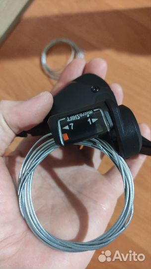 Шифтер (манетка) microshift ts38 3 и 7 скоростей