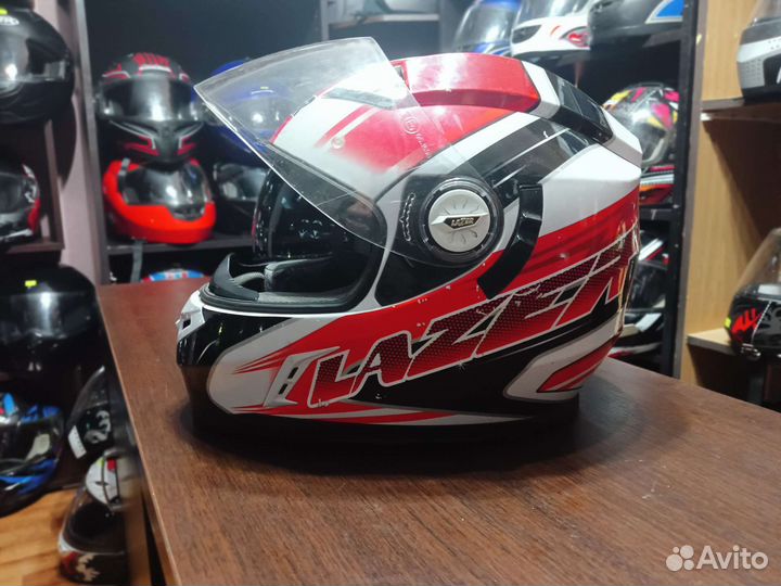 Мотошлем lazer xl с очками