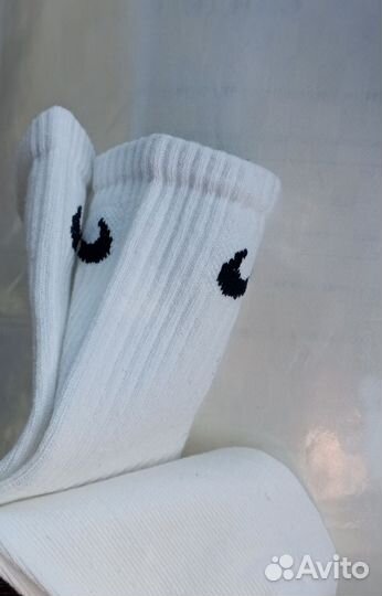 Носки nike высокие белые упаковка 3 пары