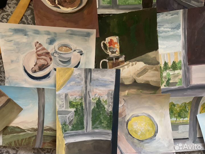 Домашка по живописи (натюрморт/пейзаж)