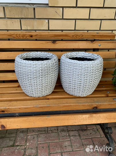 Кашпо, корзина из ротанга