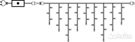 Гирлянда уличная Бахрома 20 метров фирма SDA