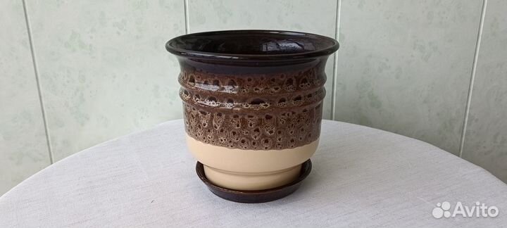 Горшки глянцевые керамические для комнатных цвето