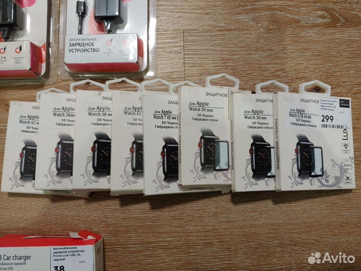 Чехол iPhone, стекло защитное apple watch и др