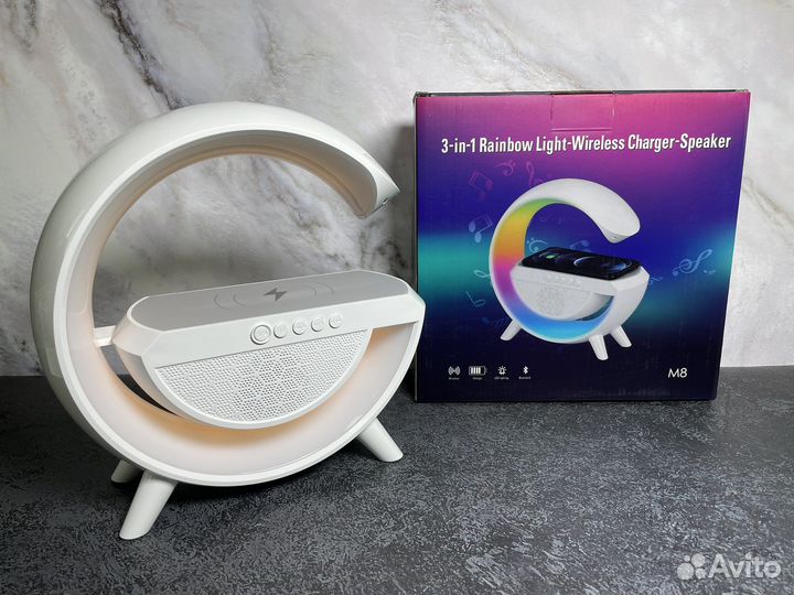 Лампа колонка зарядная станция 3 в 1 новая